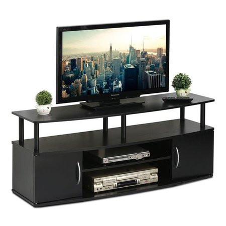 FURINNO Furinno 15113BKW Large Entertainment Center Hold Up To 50 in. TV 15113BKW